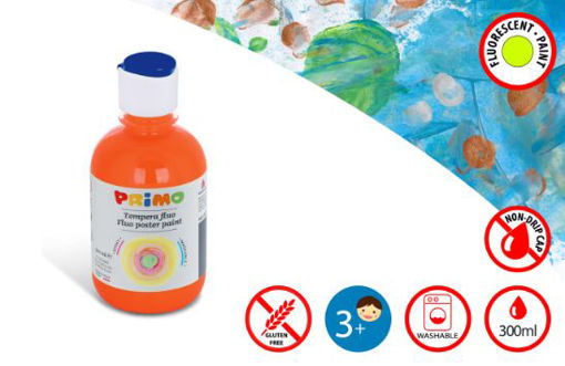 Picture of PRIMO 300ML FLUORESCENT POSTER PAINT ORANGE